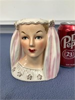 Head Vase   Grant Crest  Hand Painted
