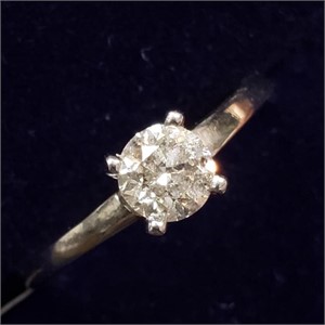 $3790 14K  Diamond (0.5Ct,I2,H) Ring