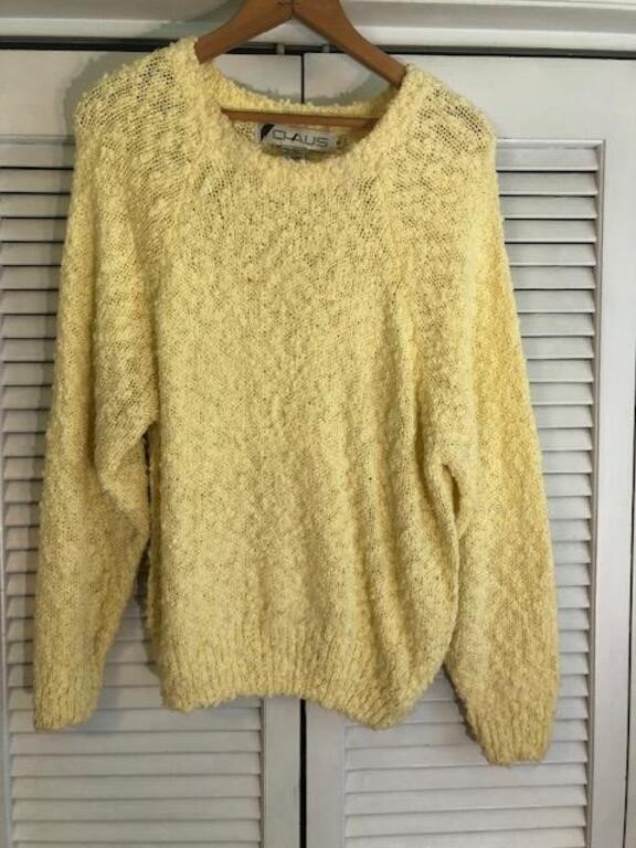 VINTAGE CHAUS YELLOW SWEATER MEDIUM