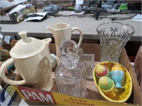 COLLECTION OF GLASS DECANTERS, PITCHERS MISC
