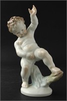 Herend Porcelain Figure of a Putto,
