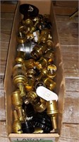 FLAT OF BRASS LAMP PARTS