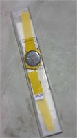 YELLOW SWATCH WATCH IN CASE