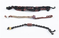 3 African Trade Bead Bracelets.