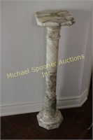 MARBLE PEDESTAL WITH OCTAGONAL BASE