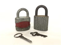 Vintage locks with unmatched keys