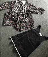VINTAGE 2 PIECE BLACK CHILD DRESS 2T