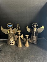 Metal Angel Candleholders