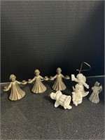 Assorted Pewter & Porcelain Angels