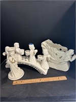 3pc Porcelain Angel Decor