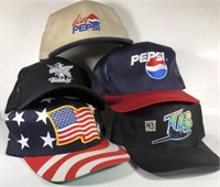 5 Caps: Diet Pepsi,Pesi,Smirnoff Twister,TB,Flag