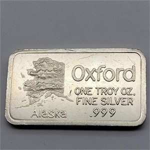 OXFORD ALASKA .999 SILVER 1 OZ BAR