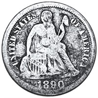 1890 Seated Liberty Dime NICELY CIRCULATED