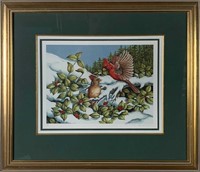 Christine Marshall's "Winter Cardinals" Limited Ed