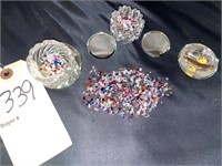 MINIATURE CRYSTAL CLOCK, DISHES SWAROVSKI CRYSTALS