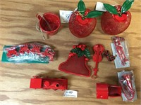 Lot of Red Metal Items