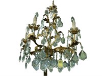 (210) French, Louis XV style, five light crystal