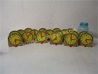 Lot of 18 Cardboard Clocks for Teaching