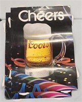 2- Coors Cheers Posters 28x20