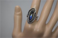 Carolyn Pollack Labradorite Ring  Sz 8-1/4