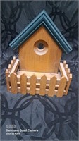 Wood house letter or plant holder