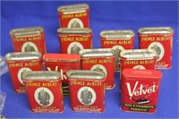 Lot of 12 Prince Albert/Velvet Tin Cigarette Cases