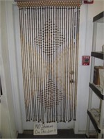 Wood Bead Curtain - Mid Century Room Divider
