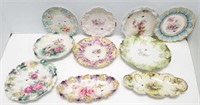 8 RS Prussia decorated plates - 12" diameter