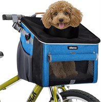 Dog Bike Basket  Soft-Sided Pet Carrier  Blue