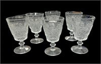(6) Duncan Milker 8 Oz Water Glasses