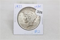1923 XF/AU Peace Dollar