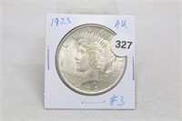 1923 AU Peace Dollar