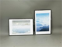 2 small watercolor paintings EARLY FROST & EVENING