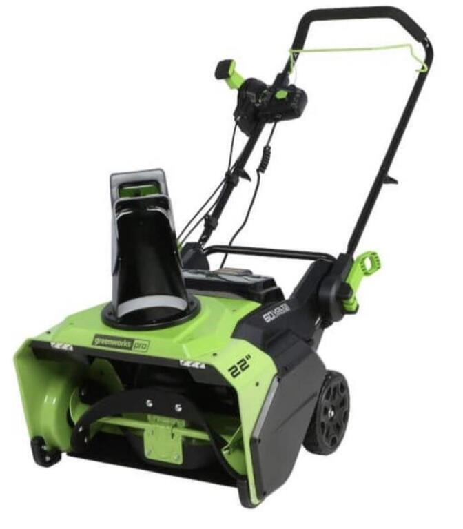 GREENWORKS PRO SNOW THROWER 60V 22IN NEW IN BOX