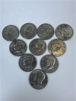 10 Kennedy Half Dollars