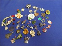 Lot Of Christmas Jewelry