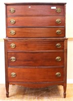 Vintage mahogany hepplewhite tall chest