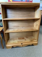 WOOD BOOK SHELF - 36 X 12.5 X 41 “