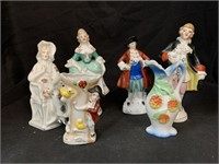 6 VINTAGE MADE IN JAPAN CERAMIC FIGURES - 3.5 “