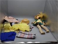 1949 Toni Doll P-93 and Sets of Clothing