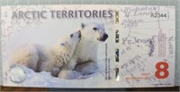 Arctic territories $8 banknote