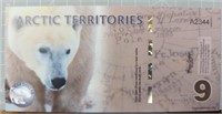 Arctic territories $9 banknote