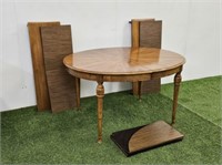 SKLAR PEPPLAR DINING TABLE WITH 2 LVS