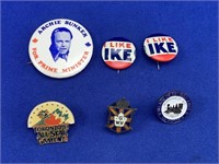 All Star Pin, Archie Bunker Pin, etc