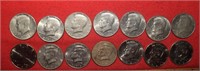 (14) Kennedy Half Dollars 1973D to 2022D Mix