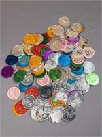 Collection of Mardi Gras tokens