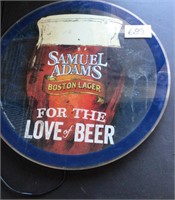 Round Samuel Adams sign 18 inches