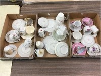 Porcelain Cups And Saucers Three Flats