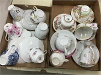 Porcelain Cups And Saucers Two Flats