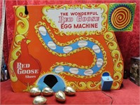 Red Goose Shoes Egg Machine display.